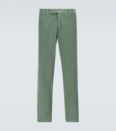 Etro Wide-leg Corduroy Pants In Green