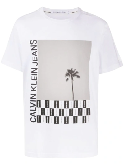 Calvin Klein Jeans Est.1978 Photograph-print Cotton T-shirt In White