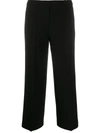 Theory Crepe Satin Clean Wide Leg Pants In Black
