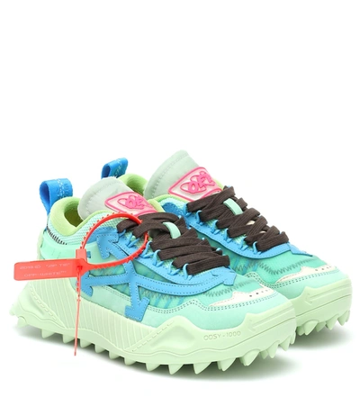 Off-white Odsy-1000 Panelled Sneakers In Green