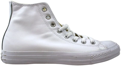 Pre-owned Converse Chuck Taylor All Star Leather Hi White Monochrome |  ModeSens