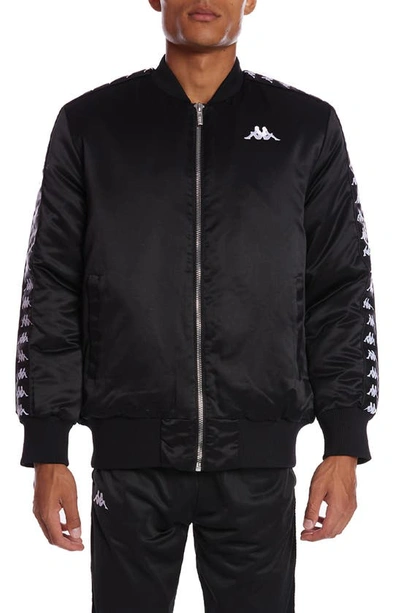 Kappa Active 222 Banda Bawer Bomber Jacket In Black-white