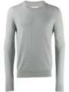 Maison Margiela Elbow Patch Crewneck Sweater In Grey