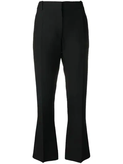 Valentino Tailored Cropped Flared Trousers In Black