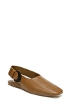 Vince Cadot Tortoise Buckle Slingback Flats In Peanut