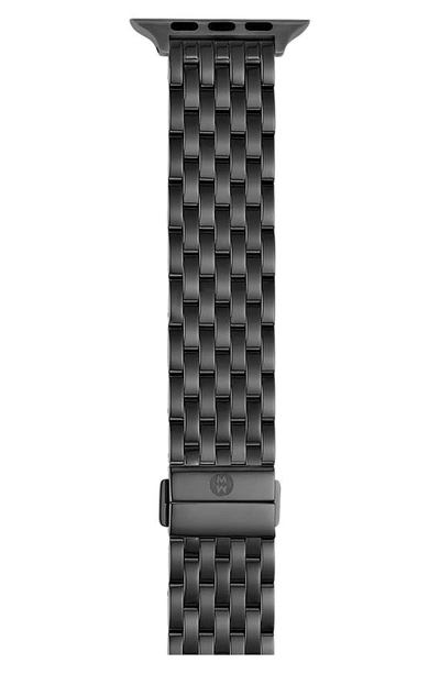 Michele Apple Watch Black Ip Stainless Steel Bracelet Strap/38, 40, 42 & 44mm