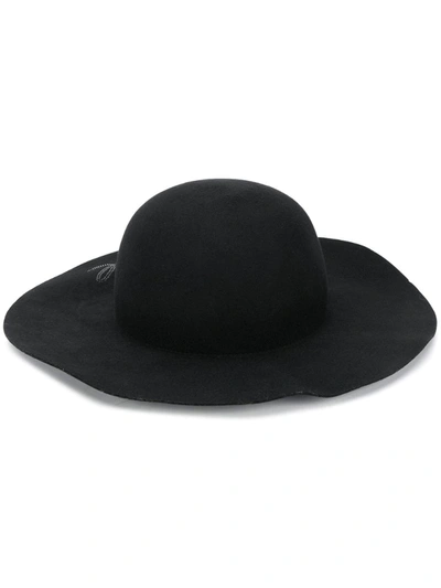 Karl Lagerfeld Kids' Rhinestone Logo Sun Hat In Black