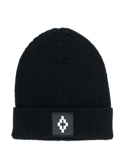 Marcelo Burlon County Of Milan Kids' Wool Blend Knit Beanie Hat In Black