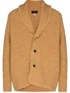 Alanui Fisherman Textured-knit Cardigan In Beige,brown