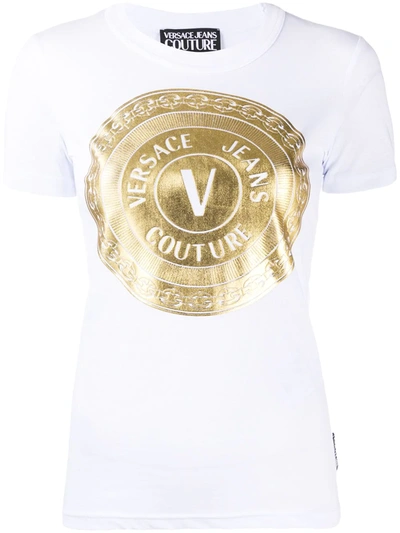 Versace Jeans Couture Logo Patch T-shirt In White