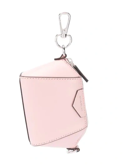 Givenchy Antigona Mini Bag In Leather With Chain Shoulder Strap In Pink