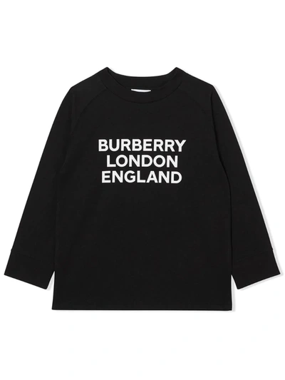 Burberry Black T-shirt For Kids With Logo