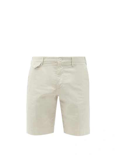 Incotex Royal Batavia Cotton-blend Twill Chino Shorts In White