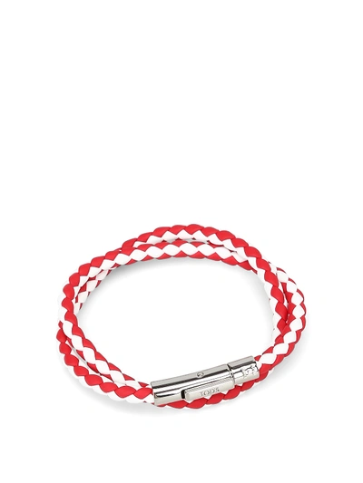 Tod's Bracciale Mycolors In Pelle - Bianco, Rosso Xemb1900200flr2089 In Red