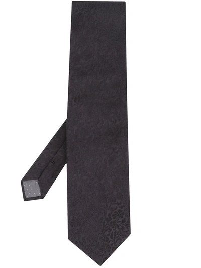 Pre-owned Gianfranco Ferre 1990s Archive Ferré Jacquard-effect Tie In Black