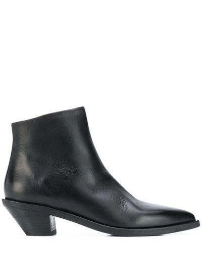 Marsèll 50mm Tapered Heel Boots In Black