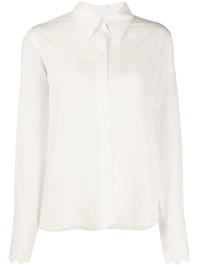 Chloé Silk Long-sleeve Shirt In White