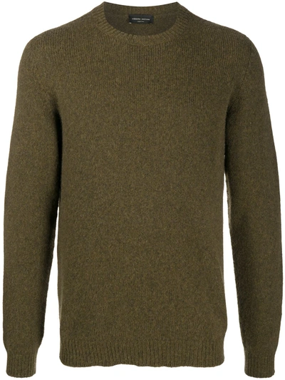 Roberto Collina Long-sleeve Fitted Jumper In Green