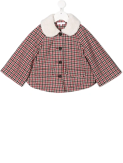 Chloé Kids' Checked Jacket In White