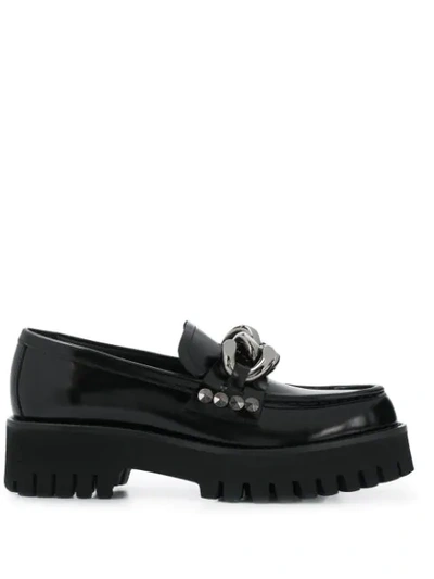 Casadei Chunky Sole Shoes In Black