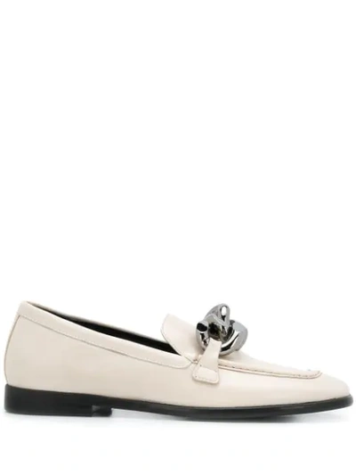 Casadei Chunky Chain Loafers In Neutrals