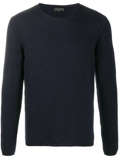 Roberto Collina Crew Neck Sweater In Blue