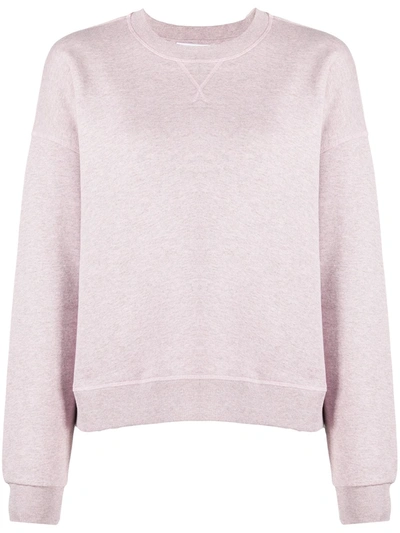 Ganni Relaxed-fit Crew-neck Sweatshirt In Pink