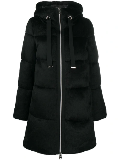 Herno Mid-length Puffer Jacket In Schwarz