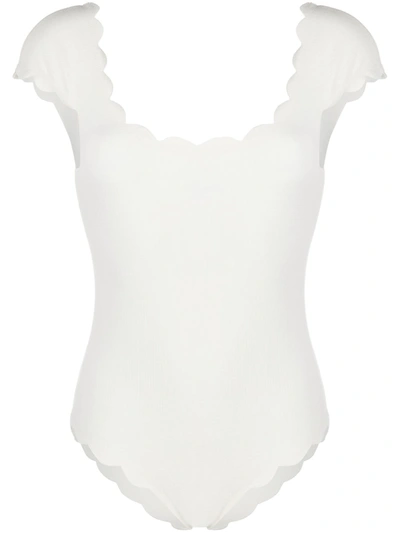 Marysia Textured Swimsuit In White