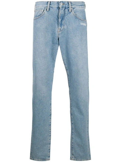 Off-white Diag Straight-leg Jeans In Blue