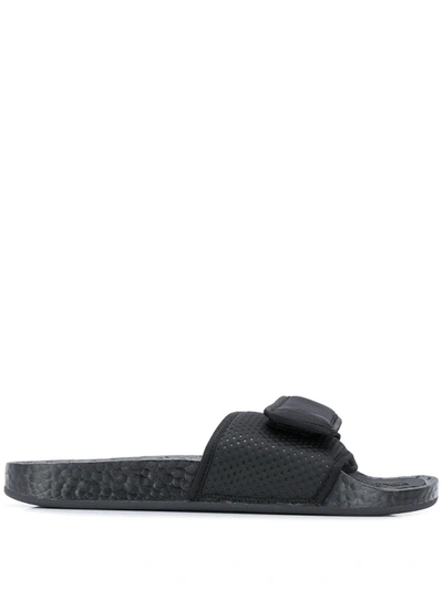 Adidas Originals By Pharrell Williams X Pharrell Williams Boost Sole Pool Slides In Black