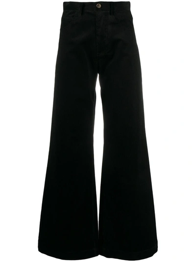 Société Anonyme High Rise Flared Trousers In Black