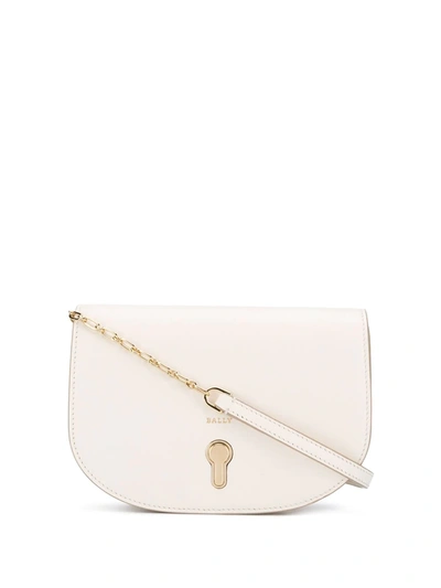 Bally Clayn Leather Cross Body Bag In White