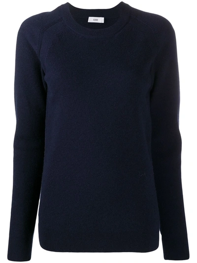 Closed Fine Knit Crew-neck Jumper In Blue