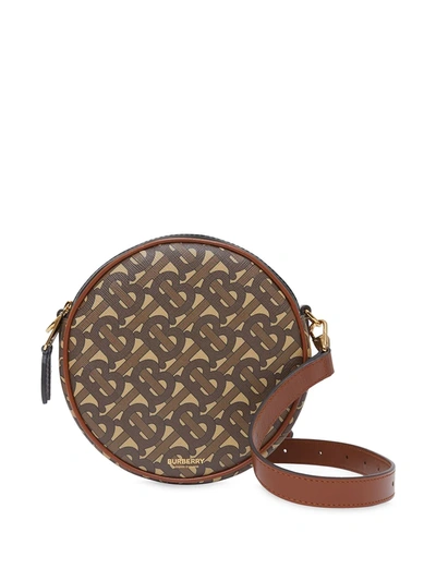 Burberry Brown Louise Monogram Print Cross Body Bag In Bridle Brown