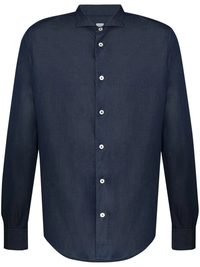 Eleventy Dandy Button-down Shirt In Blue
