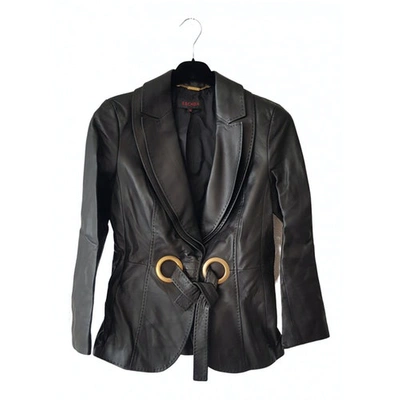 Pre-owned Escada Black Leather Jacket