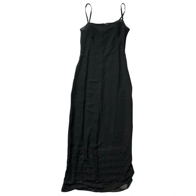 Pre-owned Alberta Ferretti Black Silk Dress