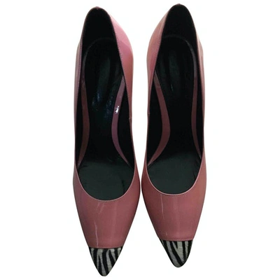 Pre-owned The Kooples Spring Summer 2019 Patent Leather Heels In Pink