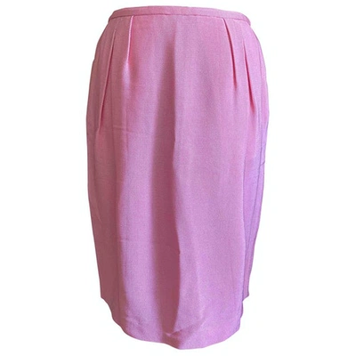 Pre-owned Rochas Mid-length Skirt In Pink