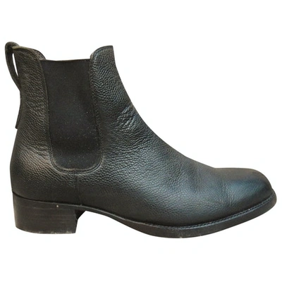 Pre-owned Heschung Leather Ankle Boots In Black