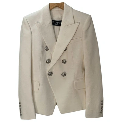 Pre-owned Balmain White Cotton Jacket