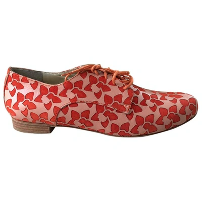 Pre-owned Rupert Sanderson Leather Lace Ups In Pink