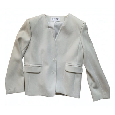 Pre-owned Claudie Pierlot Short Waistcoat In White