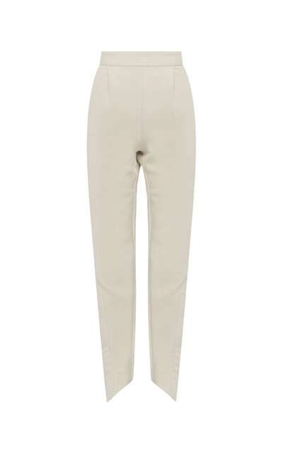 Aje Motocyclette Quilted Crepe Skinny Pants In White