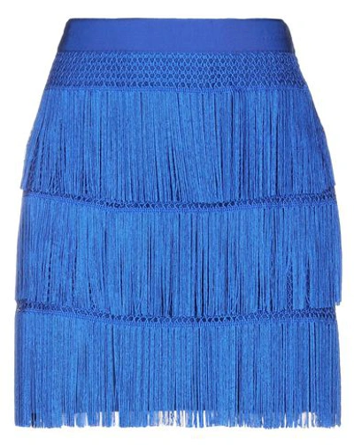 Alberta Ferretti Charleston Style Fringed Mini Skirt J01251616296 In Blue