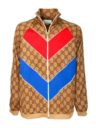 Gucci Sweatshirt In Vintage Camel Multic