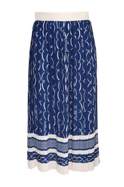 Elisabetta Franchi Blue Polyester Skirt