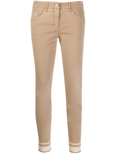 Luisa Cerano Cropped Slim-fit Trousers In Neutrals