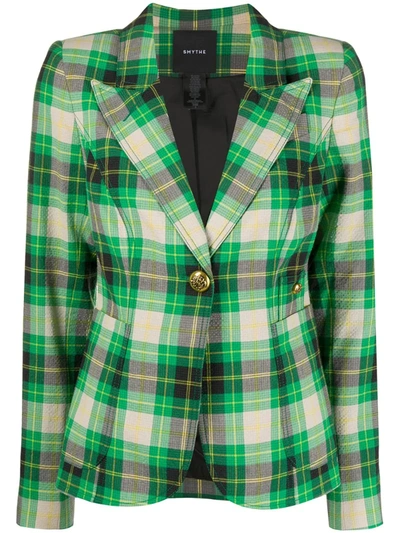 Smythe Duchess Plaid Patch Pocket Blazer In Green